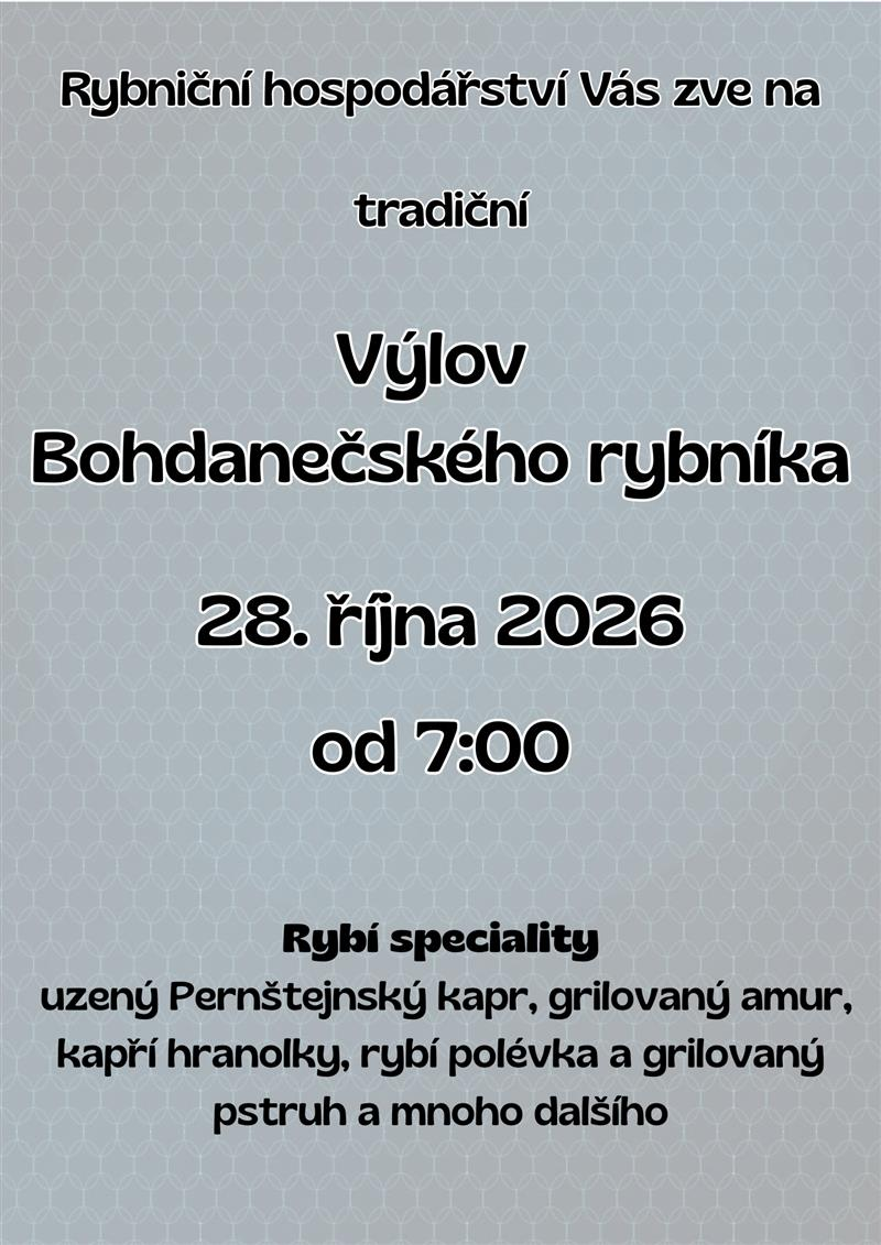 Výlov Bohdanečského rybníka